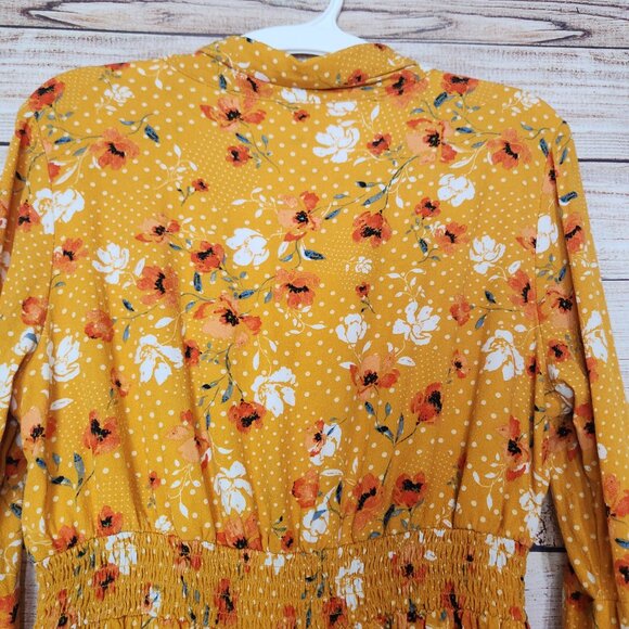 Idyllwind by Miranda Lambert Floral Flare Sleeve Blouse Size XS/TP Button Front - Picture 12 of 16